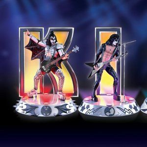 KISS Destroyer Illuminated Musical Figurine Gene Simmons and Paul Stanley